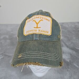 Goat Yellowstone Dutton Ranch Hat Mens Adjustable Jean Mesh Back‎ Distressed